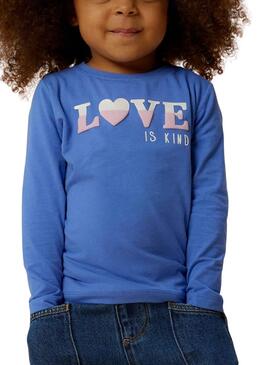 T-shirt Name It Lira blau Love für Mädchen