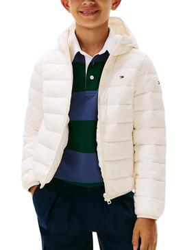 Gepolsterter Tommy Hilfiger Mantel in Beige für Kinder.