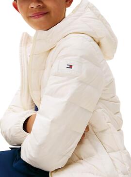 Gepolsterter Tommy Hilfiger Mantel in Beige für Kinder.