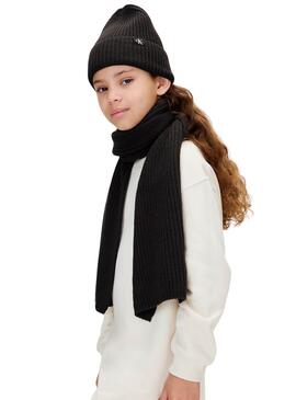 Set Mütze und Schal von Calvin Klein in Schwarz für Kinder.