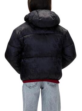 Gepolsterte Jacke Calvin Klein Logos schwarz Mädchen