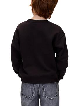 Sweatshirt Calvin Klein mit schwarzem Logo-Foto für Kinder.