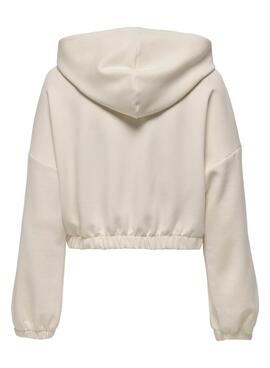 Only Scarlett beige Kapuzenpullover für Damen