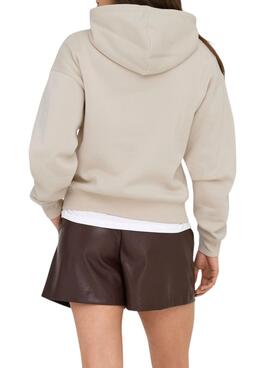 Pullover Only Best hood beige für Damen.