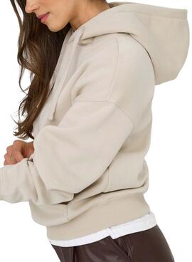 Pullover Only Best hood beige für Damen.