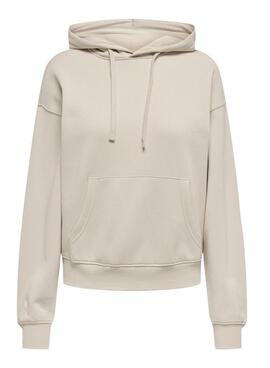 Pullover Only Best hood beige für Damen.