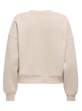 Sweatshirt Only Best beige für Frauen