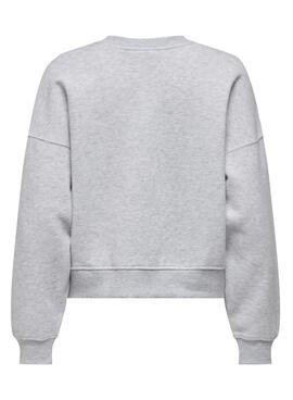 Sweatshirt Only Best Grau für Damen