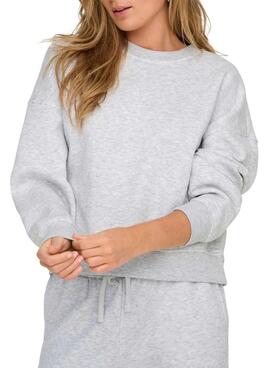 Sweatshirt Only Best Grau für Damen