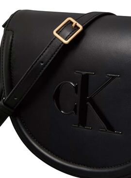 Tasche Calvin Klein Jeans Bold Saddle Schwarz für Damen
