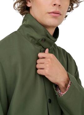 Herrenjacke Only and Sons Kosmo in Grün.