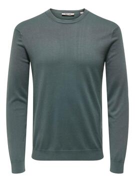 Pullover Only and Sons Wyler petrol für Herren