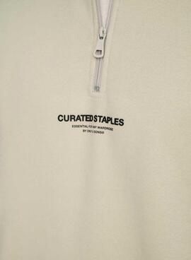 Only and Sons Curated Zip beige Pullover für Herren