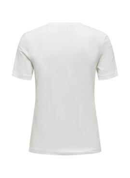T-shirt Only Tanya Be Unique weiß für Damen.