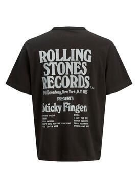 T-shirt Jack und Jones Rolling Stones schwarz für Männer.