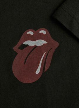 T-shirt Jack und Jones Rolling Stones schwarz für Männer.