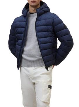 Blaue Ecoalf Aspen Jacke für Männer.