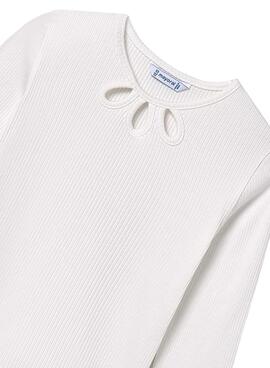 T-Shirt Mayoral Canale Cut Out in Weiß für Mädchen