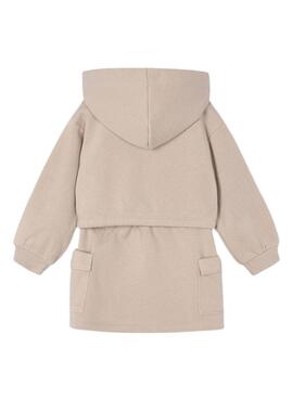 Set Mayoral Sweatshirt und Rock Cargo beige Mädchen
