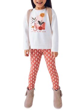 Mayoral Legging-Set mit bedruckter Leggings und Mädchen-T-Shirt.