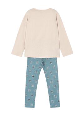 Set Mayoral Leggings in Blau und T-Shirt für Mädchen