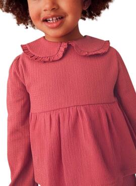 Set Mayoral burgundy trousers and blouse for girls