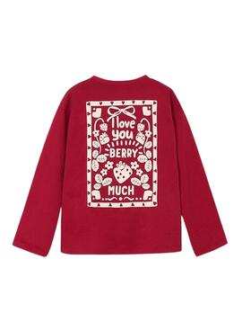 T-shirt Mayoral grafisch für Mädchen rot