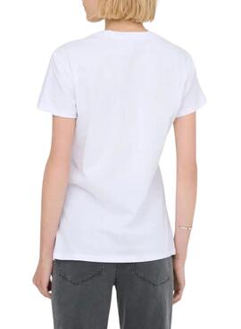 T-Shirt Only Vibe Giraffe weiß für Frauen