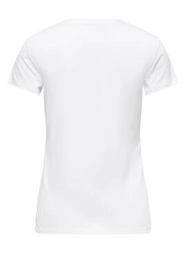 T-Shirt Only Vibe Giraffe weiß für Frauen