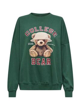 Sweatshirt Only Bila Bear Grün für Frauen