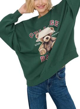Sweatshirt Only Bila Bear Grün für Frauen
