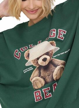 Sweatshirt Only Bila Bear Grün für Frauen
