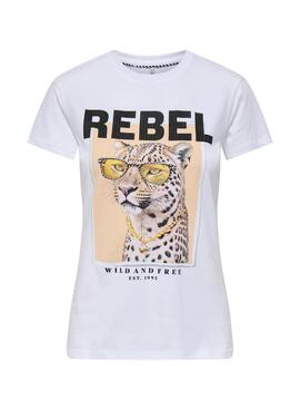 T-Shirt Only Vibe in Weiß für Frauen