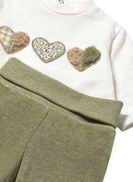 Set Mayoral grüne Leggings und Baby-Sweatshirt