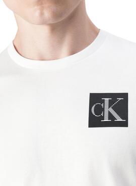 T-shirt Calvin Klein Gradient Monogramm weiß für Herren