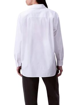 Hemd Calvin Klein Jeans Popeline Weiß für Damen