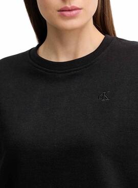 Sweatshirt Calvin Klein Jeans Archive Logo Schwarz für Damen