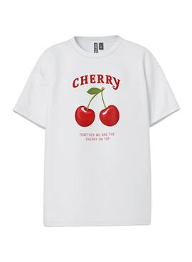 T-shirt Pieces Alfi Together weiß für Damen