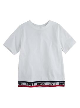 T-Shirt Levis Varsity Taping White Für Mädchen