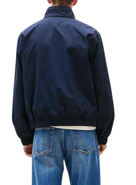 Tommy Jeans Essential Jacke in Marineblau, reguläre Passform für Herren.