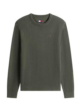Pullover Tommy Jeans Essential Slim in Grün für Herren