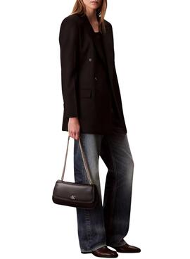 Handtasche Calvin Klein Jeans Kettentasche Ck Convertible Schwarz für Damen