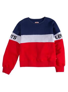 Sweatshirt Levis Colorblock Rot Für Mädchen