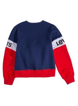 Sweatshirt Levis Colorblock Rot Für Mädchen