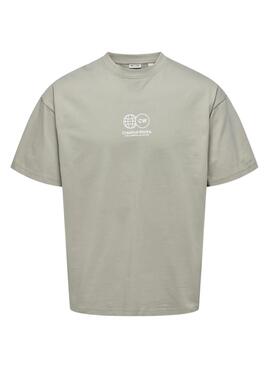 T-shirt Only and Sons Parker in Grün für Herren.