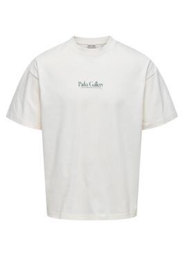 T-shirt Only and Sons Parker beige für Männer