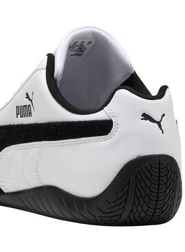 Leder-Puma-Sneaker Speedcat in Weiß für Herren