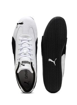 Leder-Puma-Sneaker Speedcat in Weiß für Herren