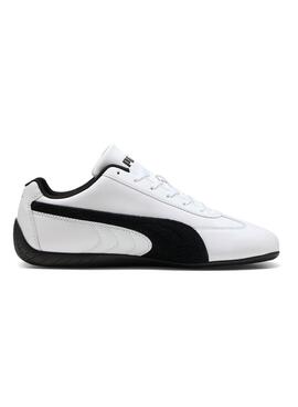 Leder-Puma-Sneaker Speedcat in Weiß für Herren