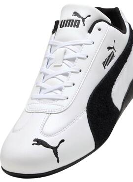 Leder-Puma-Sneaker Speedcat in Weiß für Herren